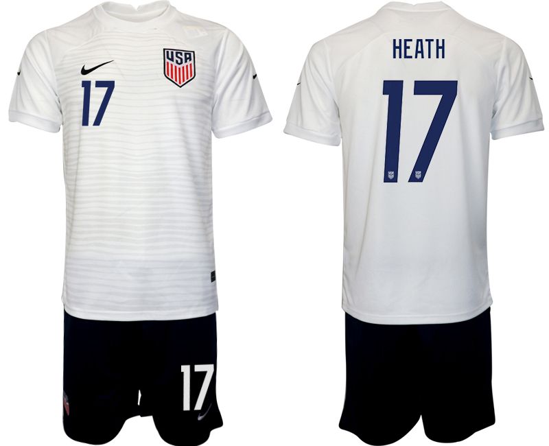 Men 2022 World Cup National Team United States home white #17 Soccer Jersey